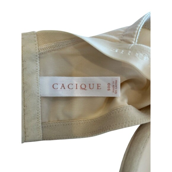 Cacique Bra NEW with Tag Lightly Lined Full Coverage Underwire Sz 50D CreamBeige - Picture 8 of 12